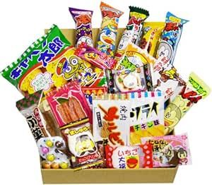 Japanese Candy Dagashi Box 20pcs Umaibo Snack Gummy potato Chip Kitty chocolate w/ AKIBAKING Sticker